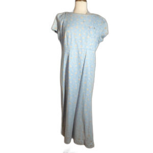 Villager Sport 90s Vintage Rose Denim Maxi Dress M Cottagecore Prairie Romantic